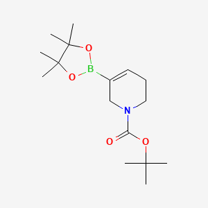 tert-Butyl 3-(4,4,5,5-tetramethyl-1,3,2-dioxaborolan-2-yl)-5,6-dihydropyridine-1(2H)-carboxylate chemical structure (CAS 885693-20-9)