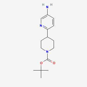 tert-Butyl 4-(5-aminopyridin-2-yl)piperidine-1-carboxylate chemical structure (CAS 885693-48-1)