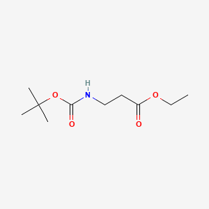 Ethyl 3-((tert-butoxycarbonyl)amino)propanoate chemical structure (CAS 88574-53-2)