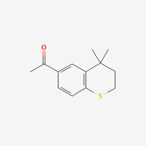 1-(4,4-Dimethylthiochroman-6-yl)ethanone chemical structure (CAS 88579-23-1)