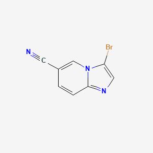 3-Bromoimidazo[1,2-a]pyridine-6-carbonitrile chemical structure (CAS 885950-21-0)