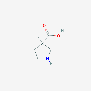 3-Methylpyrrolidine-3-carboxylic acid chemical structure (CAS 885953-27-5)
