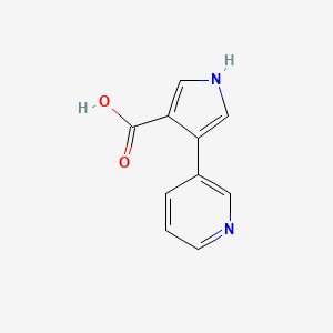 4-(Pyridin-3-yl)-1H-pyrrole-3-carboxylic acid chemical structure (CAS 885954-13-2)