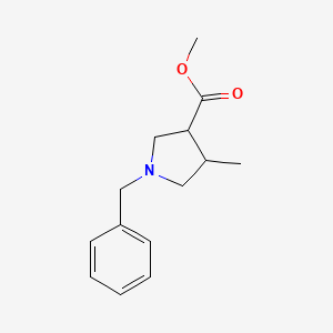 Methyl 1-benzyl-4-methylpyrrolidine-3-carboxylate chemical structure (CAS 885958-67-8)
