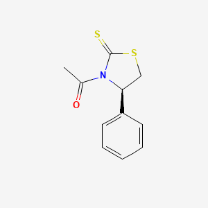 (R)-1-(4-Phenyl-2-thioxothiazolidin-3-yl)ethan-1-one chemical structure (CAS 885971-52-8)