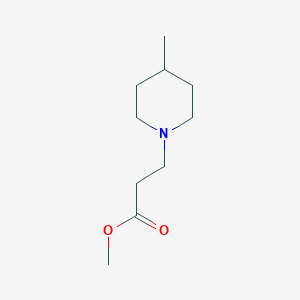 Methyl 3-(4-methylpiperidin-1-yl)propanoate chemical structure (CAS 886146-60-7)