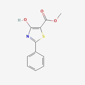 Methyl 4-hydroxy-2-phenylthiazole-5-carboxylate chemical structure (CAS 886210-99-7)