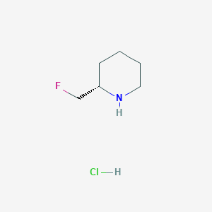 (S)-2-(Fluoromethyl)piperidine hydrochloride chemical structure (CAS 886216-73-5)