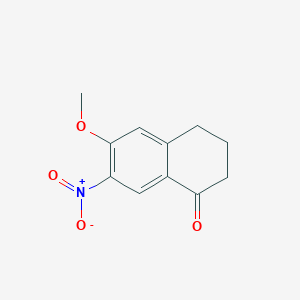 6-Methoxy-7-nitro-3,4-dihydronaphthalen-1(2H)-one chemical structure (CAS 88628-54-0)