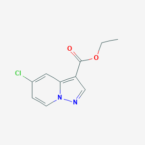 Ethyl 5-chloropyrazolo[1,5-a]pyridine-3-carboxylate chemical structure (CAS 886364-13-2)