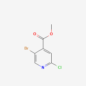 Methyl 5-bromo-2-chloroisonicotinate chemical structure (CAS 886365-28-2)