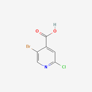 5-Bromo-2-chloroisonicotinic acid chemical structure (CAS 886365-31-7)