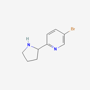 5-Bromo-2-(pyrrolidin-2-yl)pyridine chemical structure (CAS 886365-48-6)