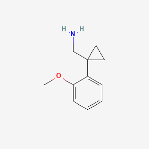 1-(2-Methoxyphenyl)cyclopropanemethanamine chemical structure (CAS 886365-72-6)
