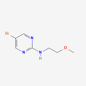 5-Bromo-2-(2-methoxyethylamino)pyrimidine chemical structure (CAS 886365-79-3)
