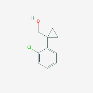 [1-(2-Chlorophenyl)cyclopropyl]methanol chemical structure (CAS 886366-24-1)