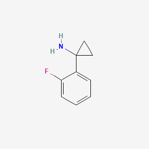 1-(2-Fluorophenyl)cyclopropanamine chemical structure (CAS 886366-50-3)