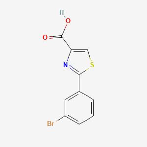 2-(3-Bromophenyl)thiazole-4-carboxylic acid chemical structure (CAS 886369-02-4)
