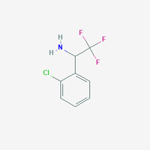 1-(2-Chlorophenyl)-2,2,2-trifluoroethanamine chemical structure (CAS 886370-54-3)