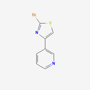 2-Bromo-4-(pyridin-3-yl)thiazole chemical structure (CAS 886370-95-2)
