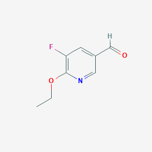 6-Ethoxy-5-fluoronicotinaldehyde chemical structure (CAS 886372-69-6)