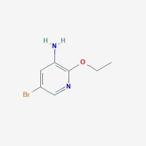 5-Bromo-2-ethoxypyridin-3-amine chemical structure (CAS 886373-00-8)