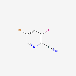 5-Bromo-3-fluoropicolinonitrile chemical structure (CAS 886373-28-0)