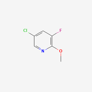 5-Chloro-3-fluoro-2-methoxypyridine chemical structure (CAS 886374-01-2)