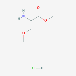 Methyl 2-amino-3-methoxypropanoate hydrochloride chemical structure (CAS 88642-83-5)