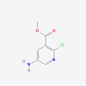 Methyl 5-amino-2-chloronicotinate chemical structure (CAS 886435-73-0)