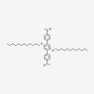 2',5'-Bis(dodecyloxy)-[1,1':4',1''-terphenyl]-4,4''-dicarbaldehyde chemical structure (CAS 886448-84-6)