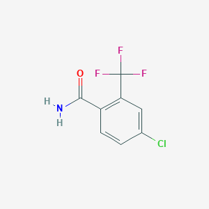 4-Chloro-2-(trifluoromethyl)benzamide chemical structure (CAS 886496-79-3)