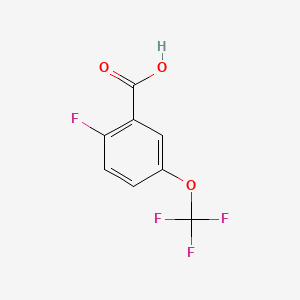 2-Fluoro-5-(trifluoromethoxy)benzoic acid chemical structure (CAS 886497-85-4)