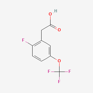 2-Fluoro-5-(trifluoromethoxy)phenylacetic acid chemical structure (CAS 886497-98-9)