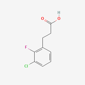 3-(3-Chloro-2-fluorophenyl)propanoic acid chemical structure (CAS 886498-12-0)