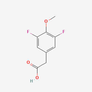 3,5-Difluoro-4-methoxyphenylacetic acid chemical structure (CAS 886498-74-4)