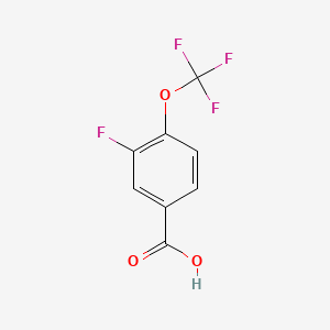 3-Fluoro-4-(trifluoromethoxy)benzoic acid chemical structure (CAS 886498-89-1)