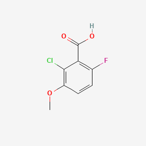 2-Chloro-6-fluoro-3-methoxybenzoic acid chemical structure (CAS 886499-40-7)