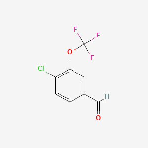 4-Chloro-3-(trifluoromethoxy)benzaldehyde chemical structure (CAS 886499-59-8)