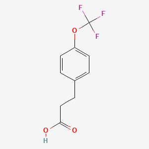 3-(4-(Trifluoromethoxy)phenyl)propanoic acid chemical structure (CAS 886499-74-7)