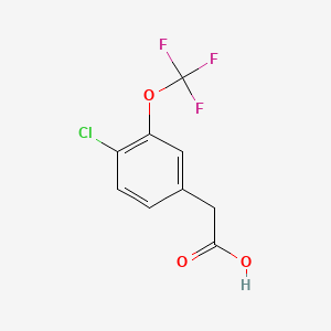 2-(4-Chloro-3-(trifluoromethoxy)phenyl)acetic acid chemical structure (CAS 886501-02-6)