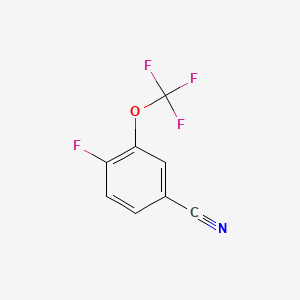 4-Fluoro-3-(trifluoromethoxy)benzonitrile chemical structure (CAS 886501-14-0)