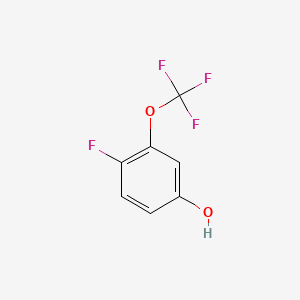 4-Fluoro-3-(trifluoromethoxy)phenol chemical structure (CAS 886501-26-4)