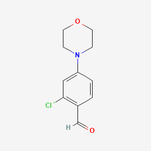 2-Chloro-4-morpholinobenzaldehyde chemical structure (CAS 886501-36-6)