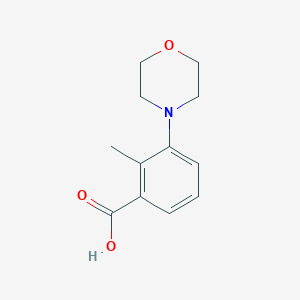 2-Methyl-3-morpholinobenzoic acid chemical structure (CAS 886501-40-2)