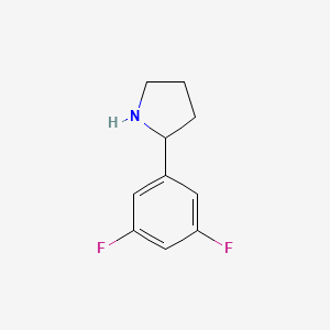 2-(3,5-Difluorophenyl)pyrrolidine chemical structure (CAS 886503-11-3)