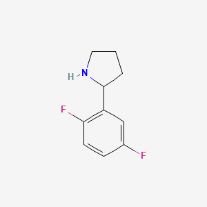 2-(2,5-Difluorophenyl)pyrrolidine chemical structure (CAS 886503-15-7)