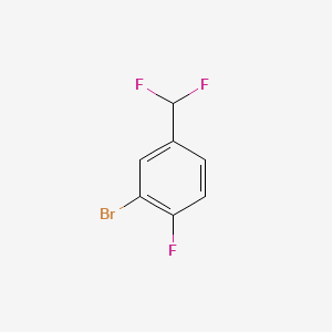 2-Bromo-4-(difluoromethyl)-1-fluorobenzene chemical structure (CAS 886509-99-5)
