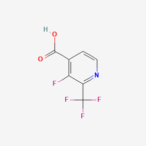 3-Fluoro-2-(trifluoromethyl)isonicotinic acid chemical structure (CAS 886510-09-4)