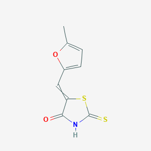 5-((5-Methylfuran-2-yl)methylene)-2-thioxothiazolidin-4-one chemical structure (CAS 88674-82-2)